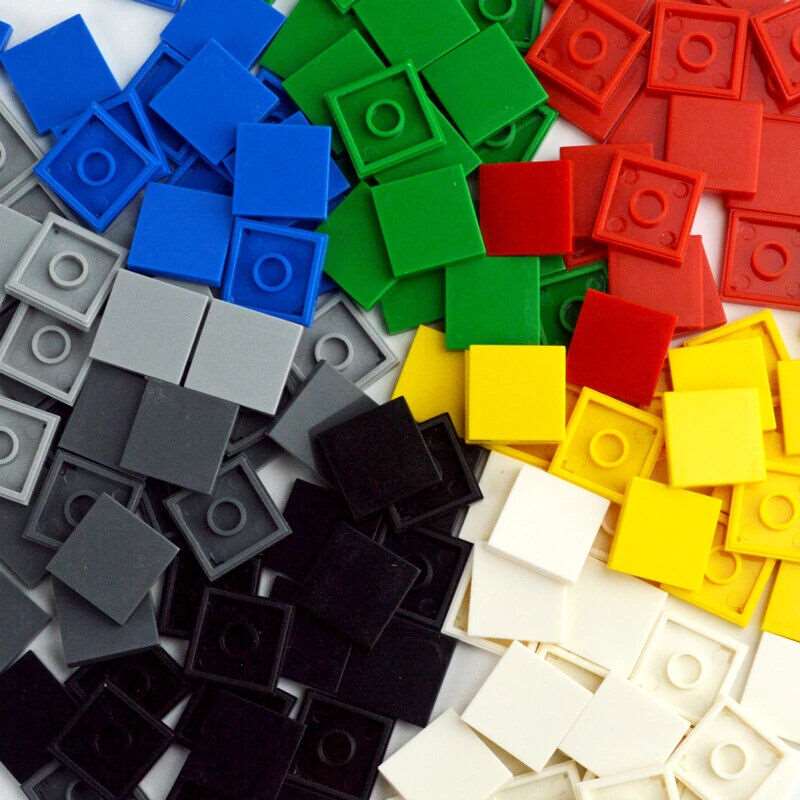 100pcs Ceramic Flat Tile 2x2 3068 Building Blocks Bricks Toy DIY - Many colors - - The Drift Art Co.