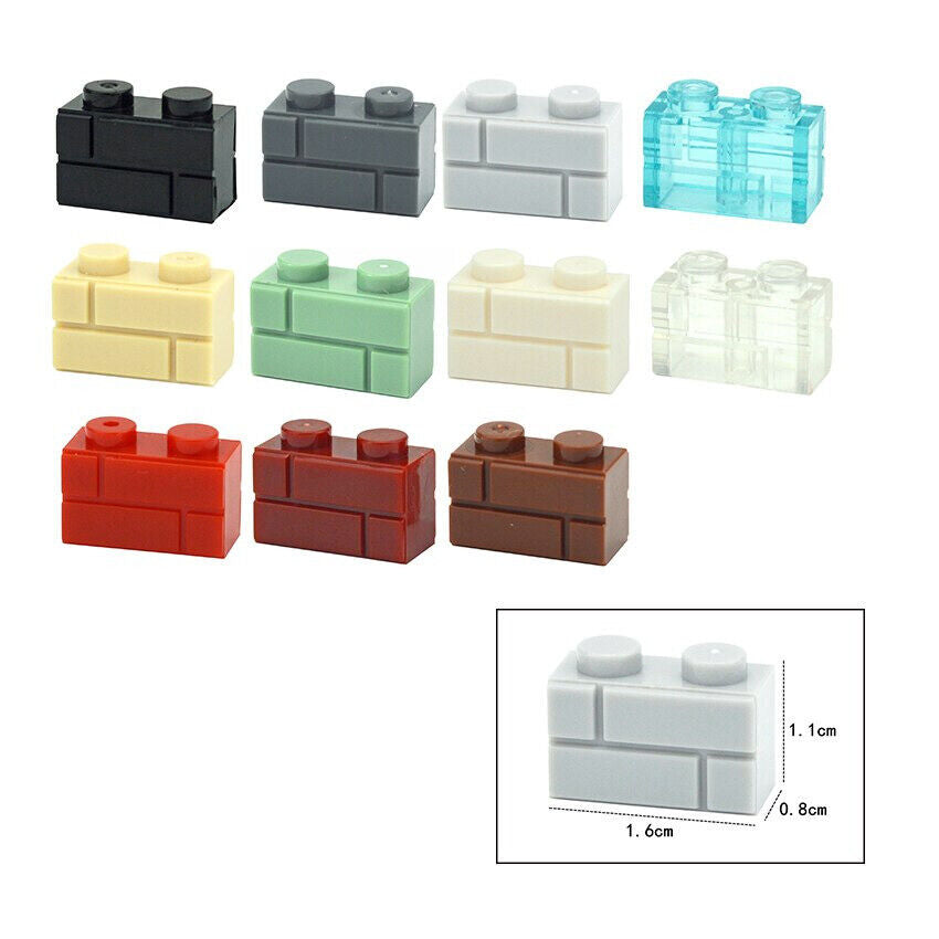 100pcs MOC Parts for Lego Kits 1x2 Dot 98283 Wall bricks Building Blocks Set DIY - - The Drift Art Co.