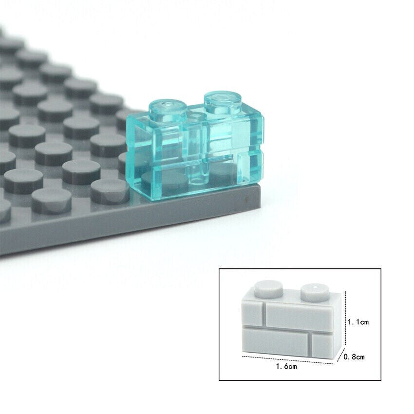 100pcs MOC Parts for Lego Kits 1x2 Dot 98283 Wall bricks Building Blocks Set DIY - - The Drift Art Co.