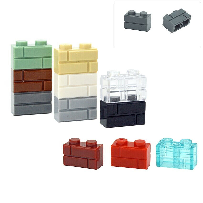 100pcs MOC Parts for Lego Kits 1x2 Dot 98283 Wall bricks Building Blocks Set DIY - Bricks & Blocks - - The Drift Art Co.