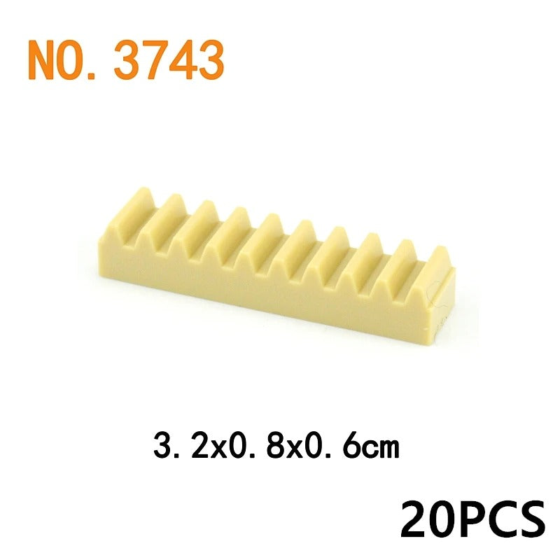 10pcs Gear Rack 6630 3743 Train Car Crane Brick Building Blocks Bricks Toy DIY - - The Drift Art Co.