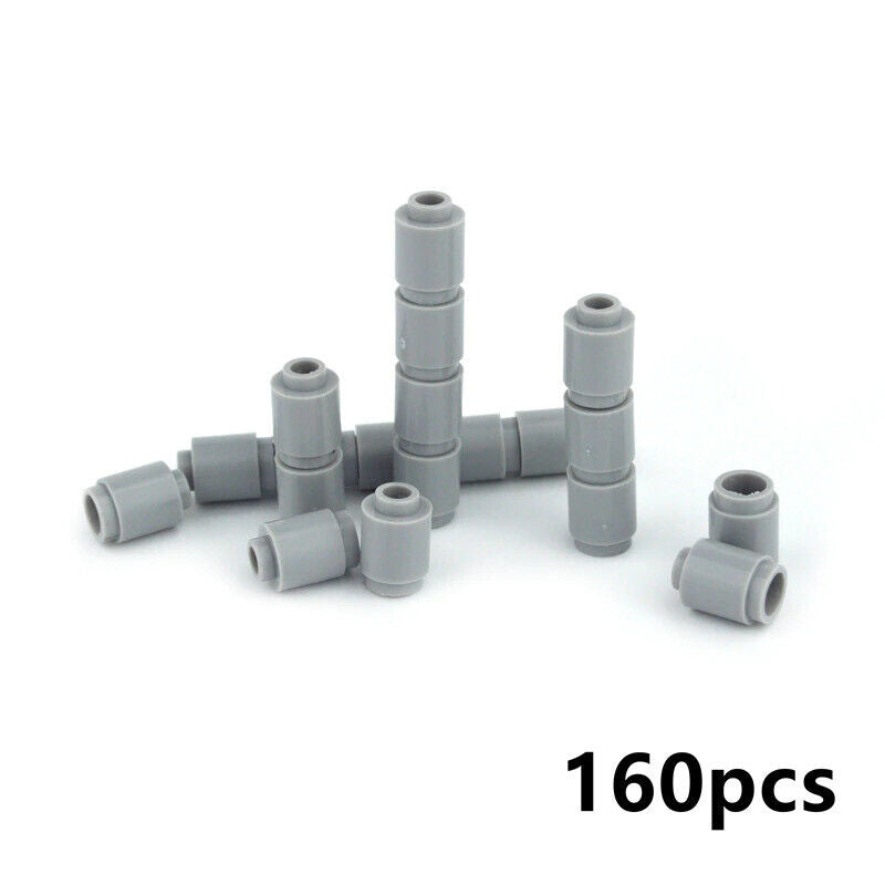 160pcs 1x1 Round Brick Cylinder 3062 for Lego MOC Building Blocks Brick Toy DIY - - The Drift Art Co.