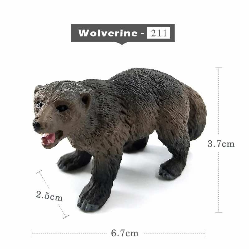 1pc Badger Wolverine Anteater Beaver Animal Miniature Art Toy Figure Doll DIY - - The Drift Art Co.