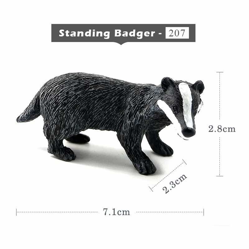 1pc Badger Wolverine Anteater Beaver Animal Miniature Art Toy Figure Doll DIY - - The Drift Art Co.