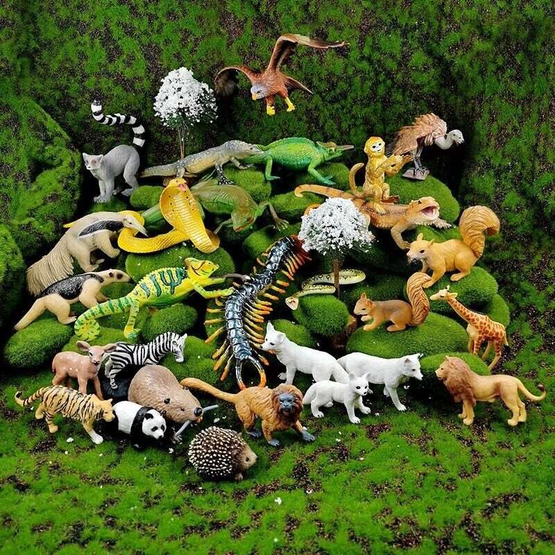 1pc Lizard Centipede Snake Squirrel Jungle Animal Miniature Art Toy Figure Doll - Action Figure - - The Drift Art Co.