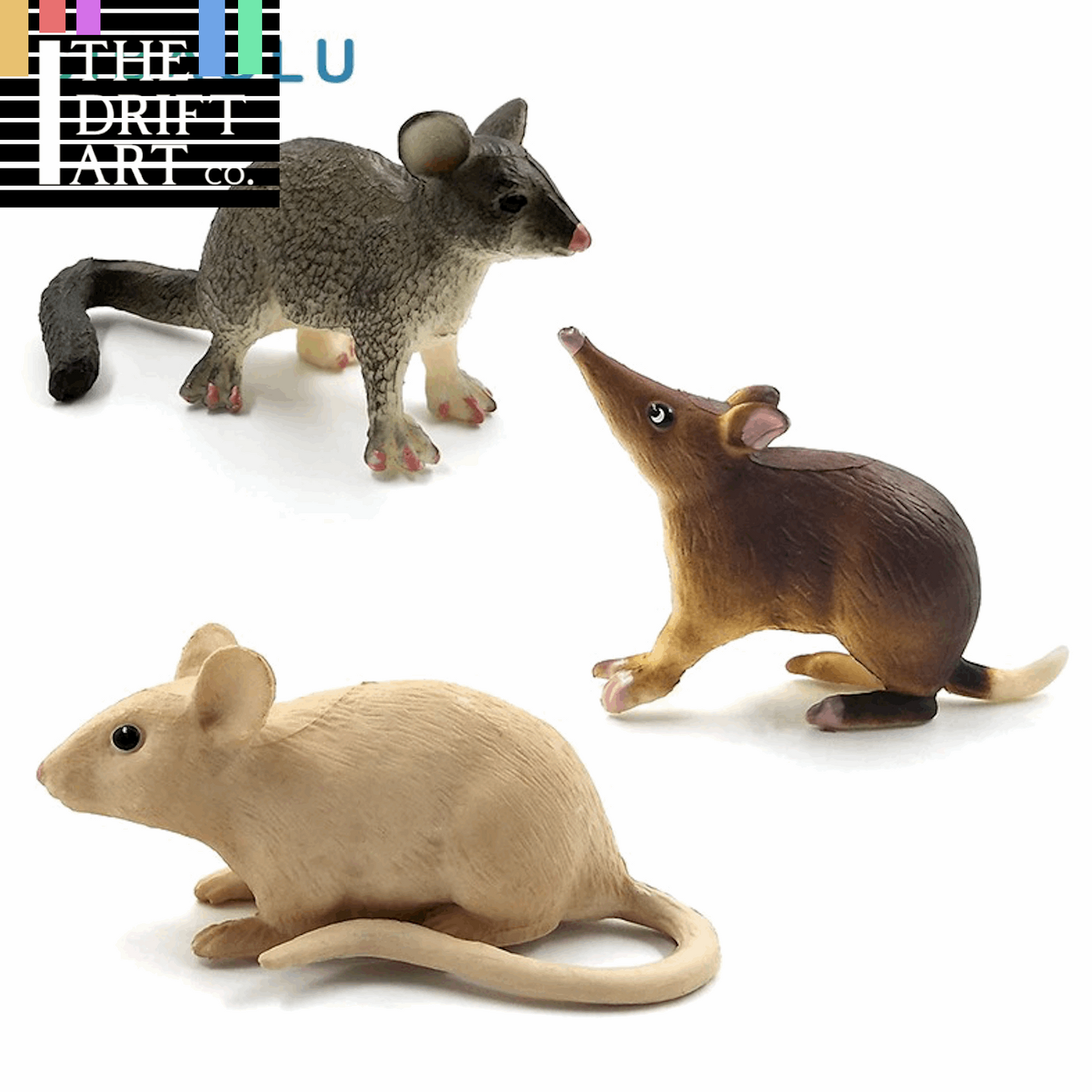 1pc Rodent Mouse Rat Animal Miniature Garden Craft Home Art Toy Figure Doll DIY - - The Drift Art Co.