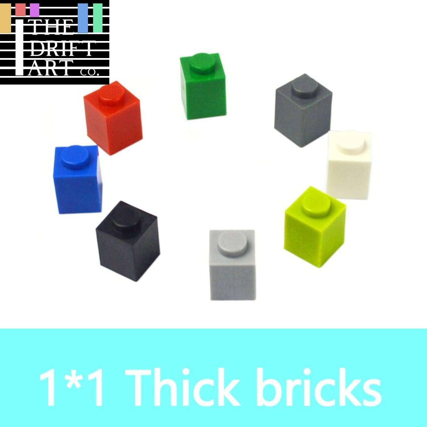 200pcs 1x1 Dots 3005 Educational Building Block Bricks Toy DIY - 18 Colors - Minifigure - - The Drift Art Co.