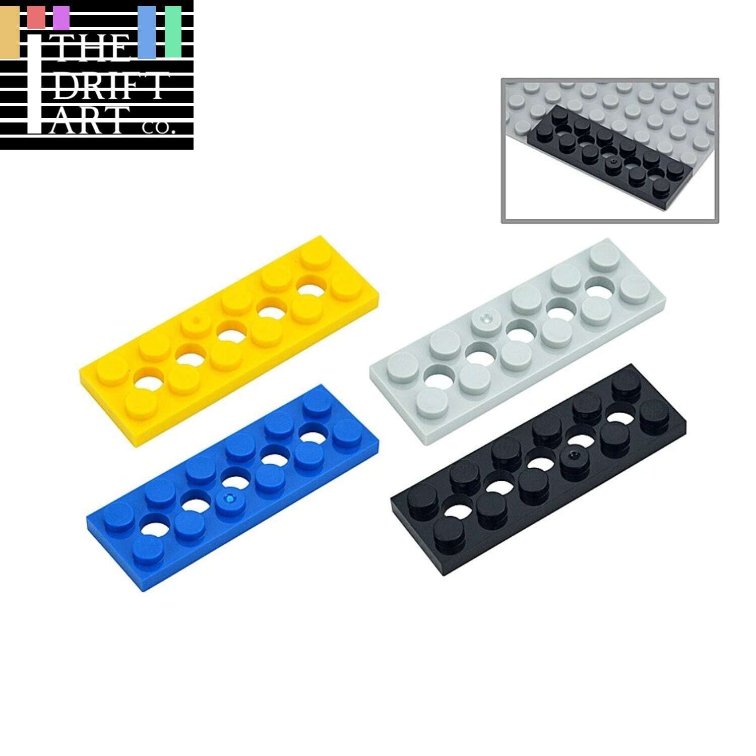 20pc Technic 332001 Plate 2x6 with 5 Holes for LEGO Brick Building Blocks Sets - Bricks & Blocks - - The Drift Art Co.