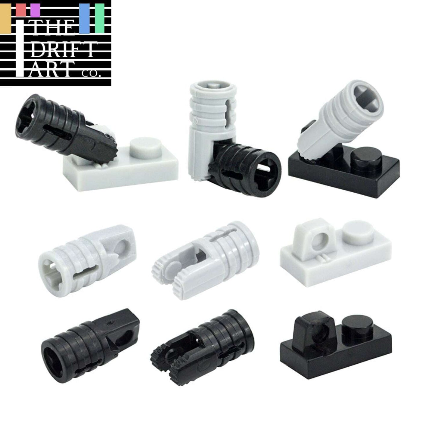 20pcs Hinge 1x2 Axle Hole Teeth Cylinder 30552 30383 Building Block Bricks Toy - - The Drift Art Co.