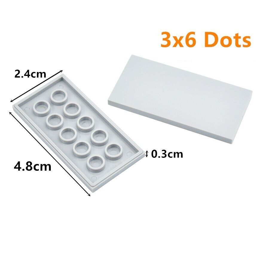 20pcs Smooth Thin Flat Tile 3x6 69729 Building Block Brick Toy DIY - Many colors - Minifigure - - The Drift Art Co.