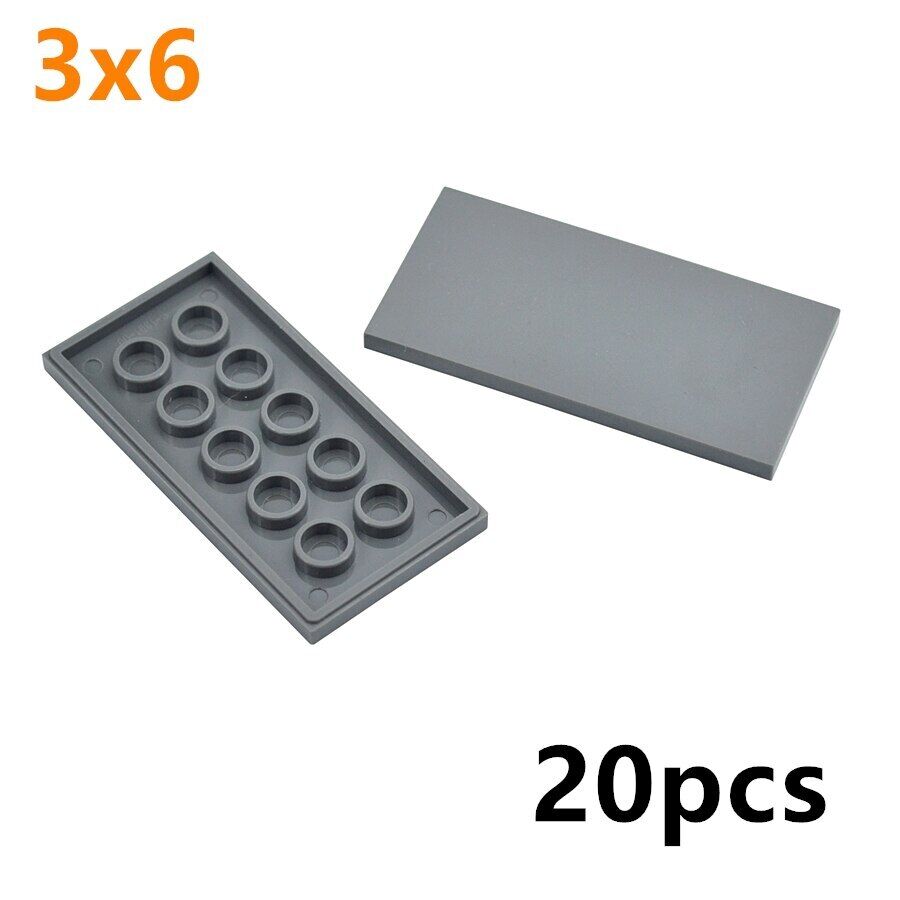 20pcs Smooth Thin Flat Tile 3x6 69729 Building Block Brick Toy DIY - Many colors - - The Drift Art Co.