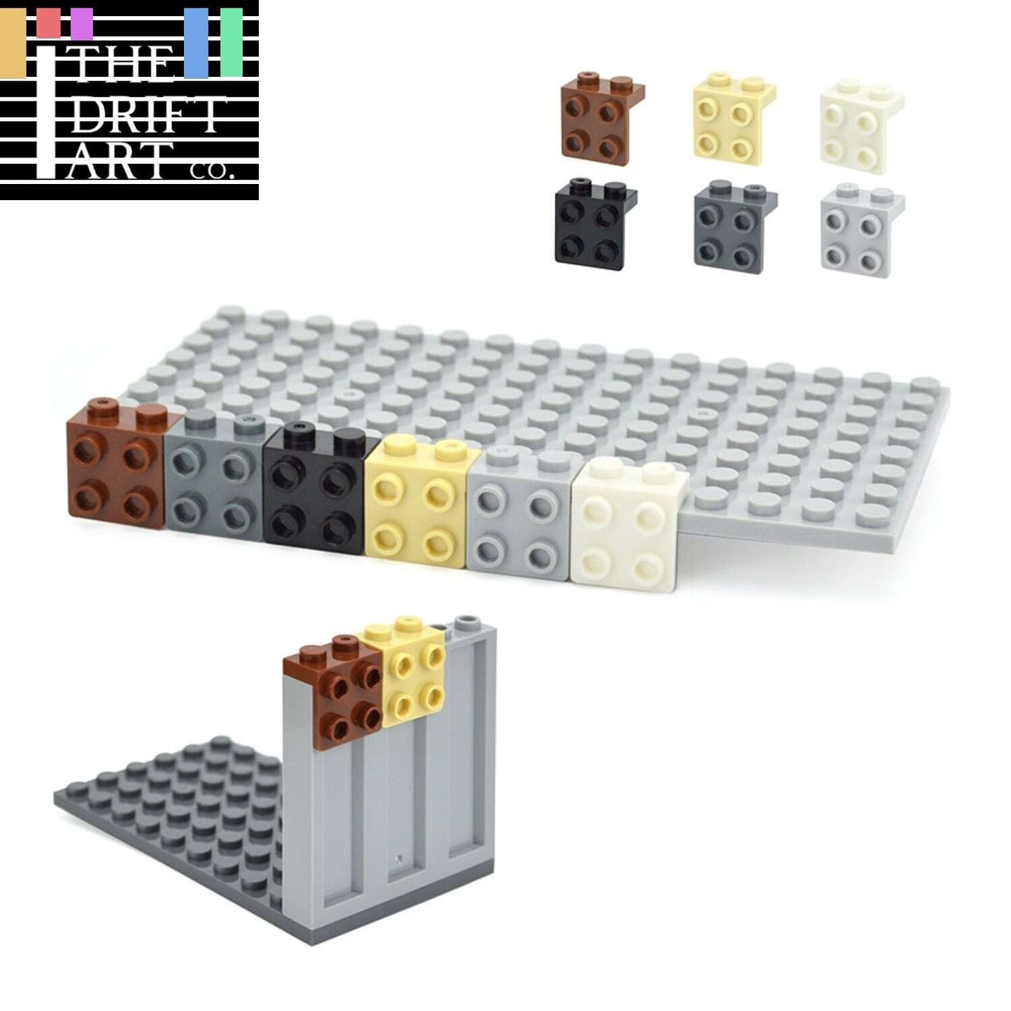 30pcs 1x2-2x2 Bracket 21712 44728 Educational Building Block Bricks Toy DIY - - The Drift Art Co.