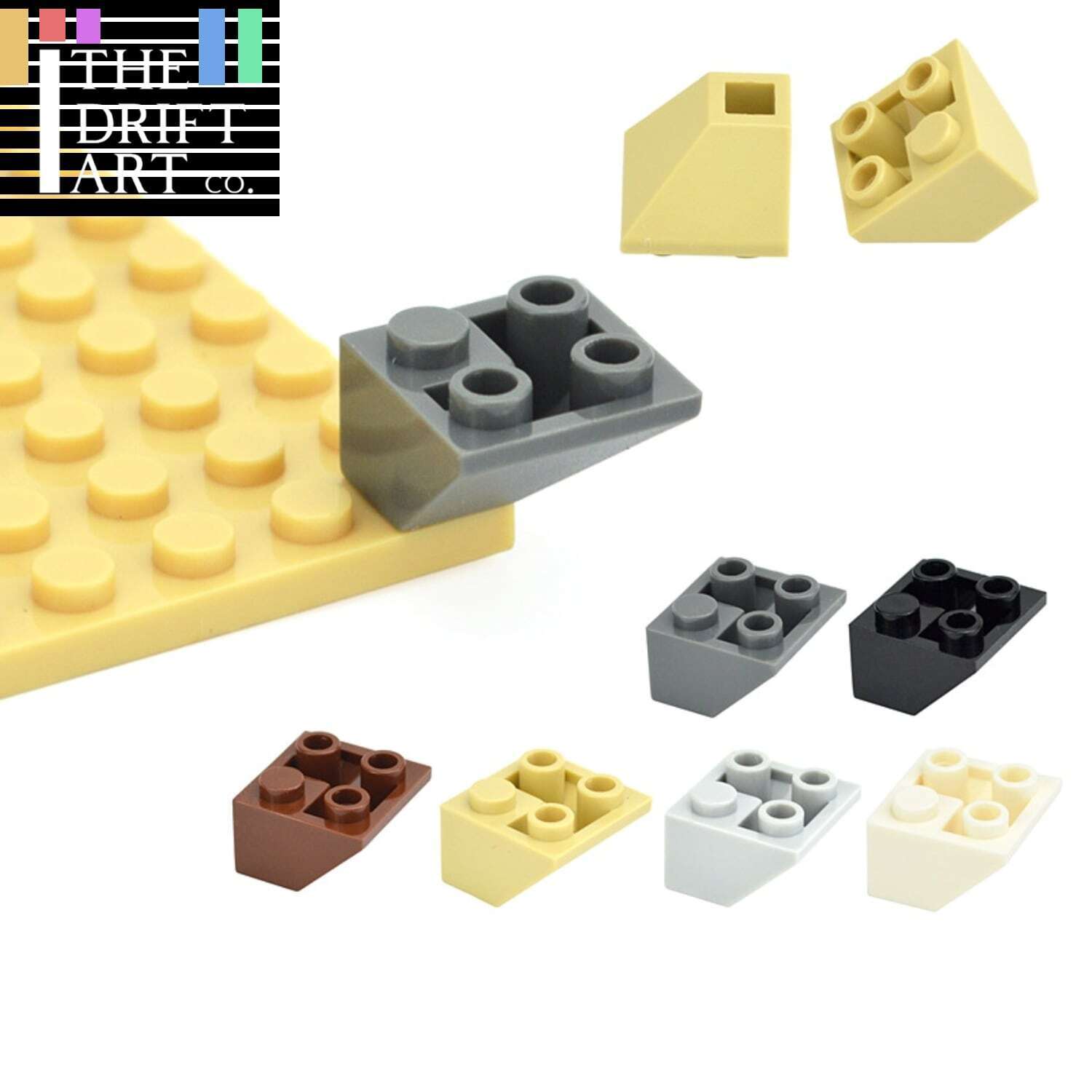 30pcs 2x2 Slope Anti-bevel Invert 3676 Educational Building Block Bricks Toy DIY - Minifigure - - The Drift Art Co.