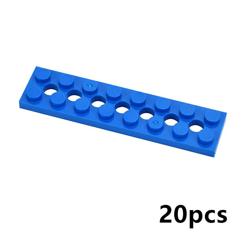 20pc Technic 3738 MOC Plate 2x8 with 7 Holes for LEGO Brick Building Block Set