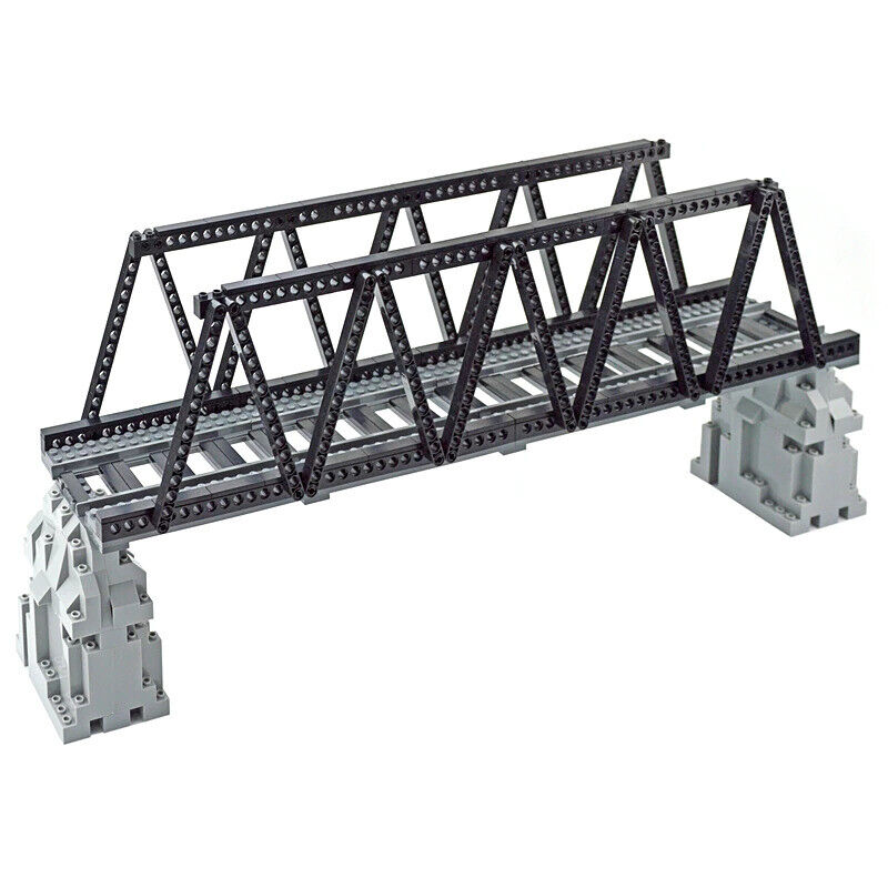 Bridge Tracks w/ Rock for LEGO Kit Train Building Blocks Sets DIY | The Drift Art Co. 6