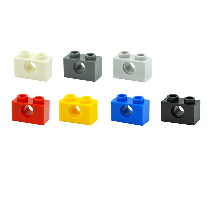 30pc Technic Parts 1x2 w/ 1 Hole 3700 Perforated for LEGO Building Block Set