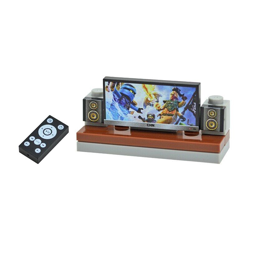 City House TV Desk Chair Furniture Phone For Lego Sets Building Blocks Set DIY