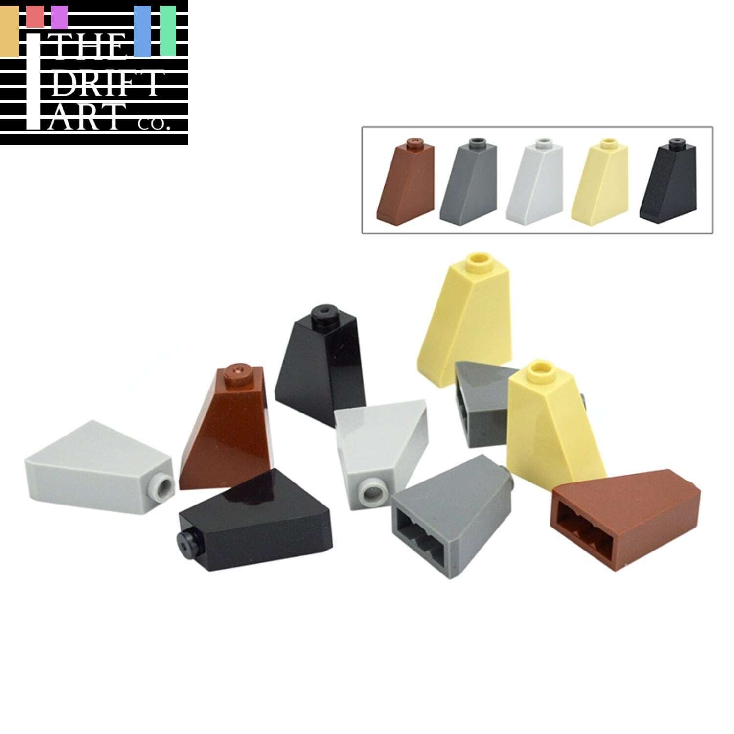 30pcs 60481 2x1x2 Brick Slope 65° Educational Building Block Bricks Toy DIY | The Drift Art Co. 1