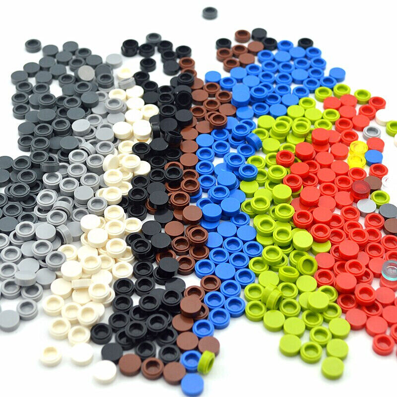 450pcs Round 1x1 Flat Studs 98138 for Lego MOC Building Blocks Brick Toy DIY 7 | The Drift Art Co.