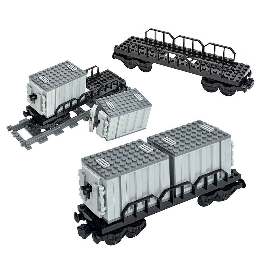 City Railway Train Frieght Container 92088 for Lego Building Blocks Bricks DIY