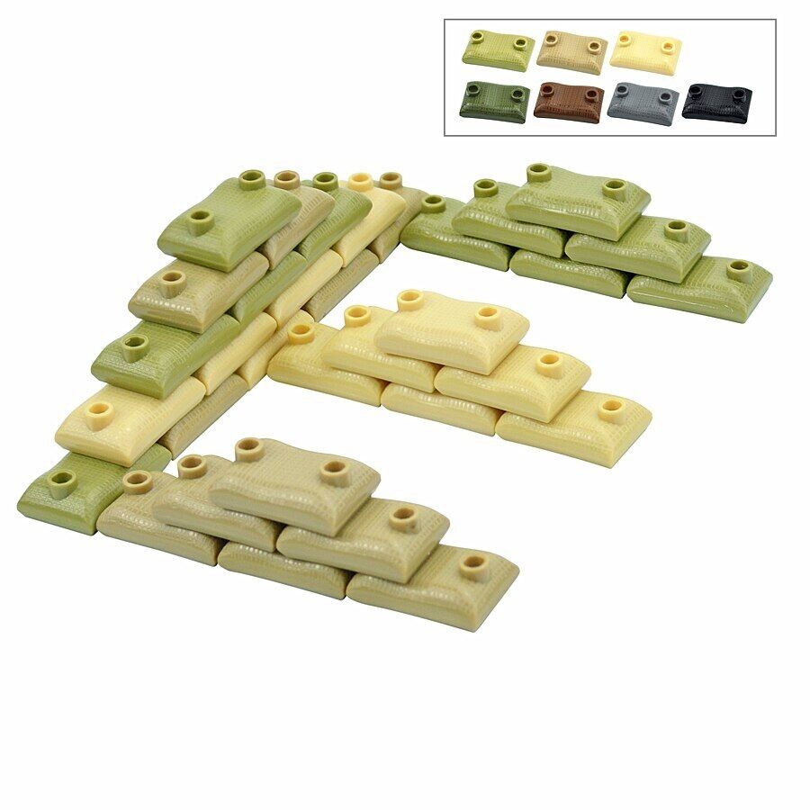 33pcs Sandbags War Swat Army WW2 Weapon Soldier Figures Building Blocks Toy DIY - Minifigure - - The Drift Art Co.