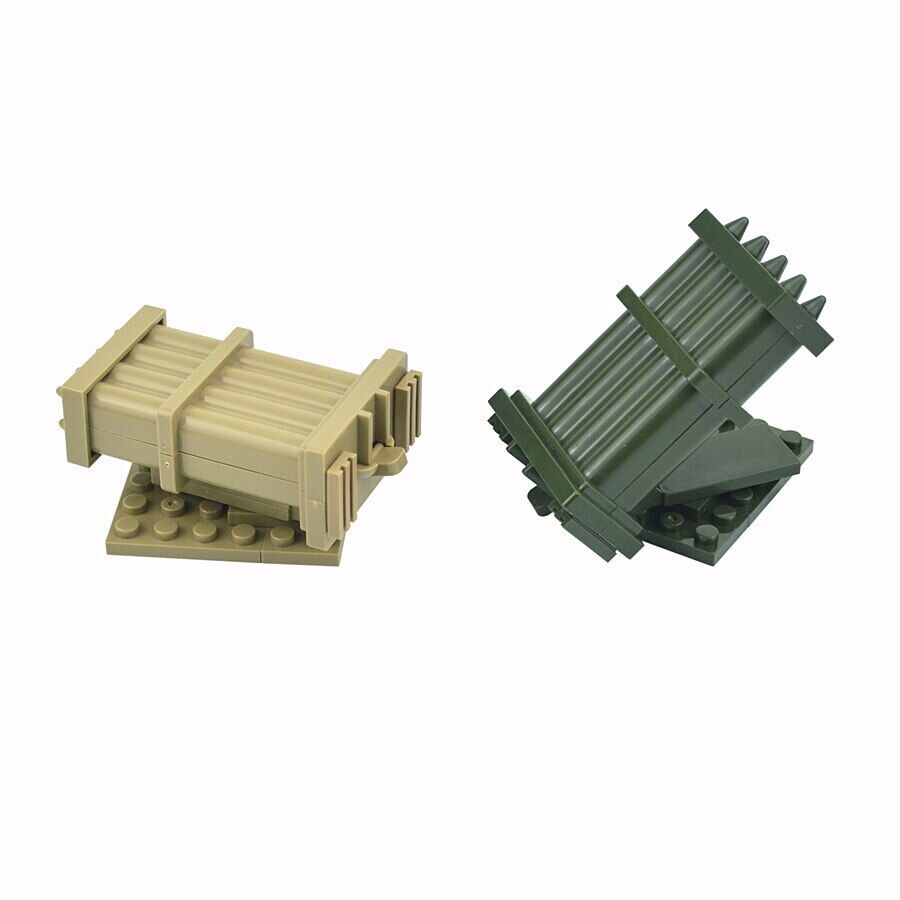 3pc Military Rocket Cannon Missle Tank Weapon Gun WW2 Building Blocks Toy DIY - - The Drift Art Co.