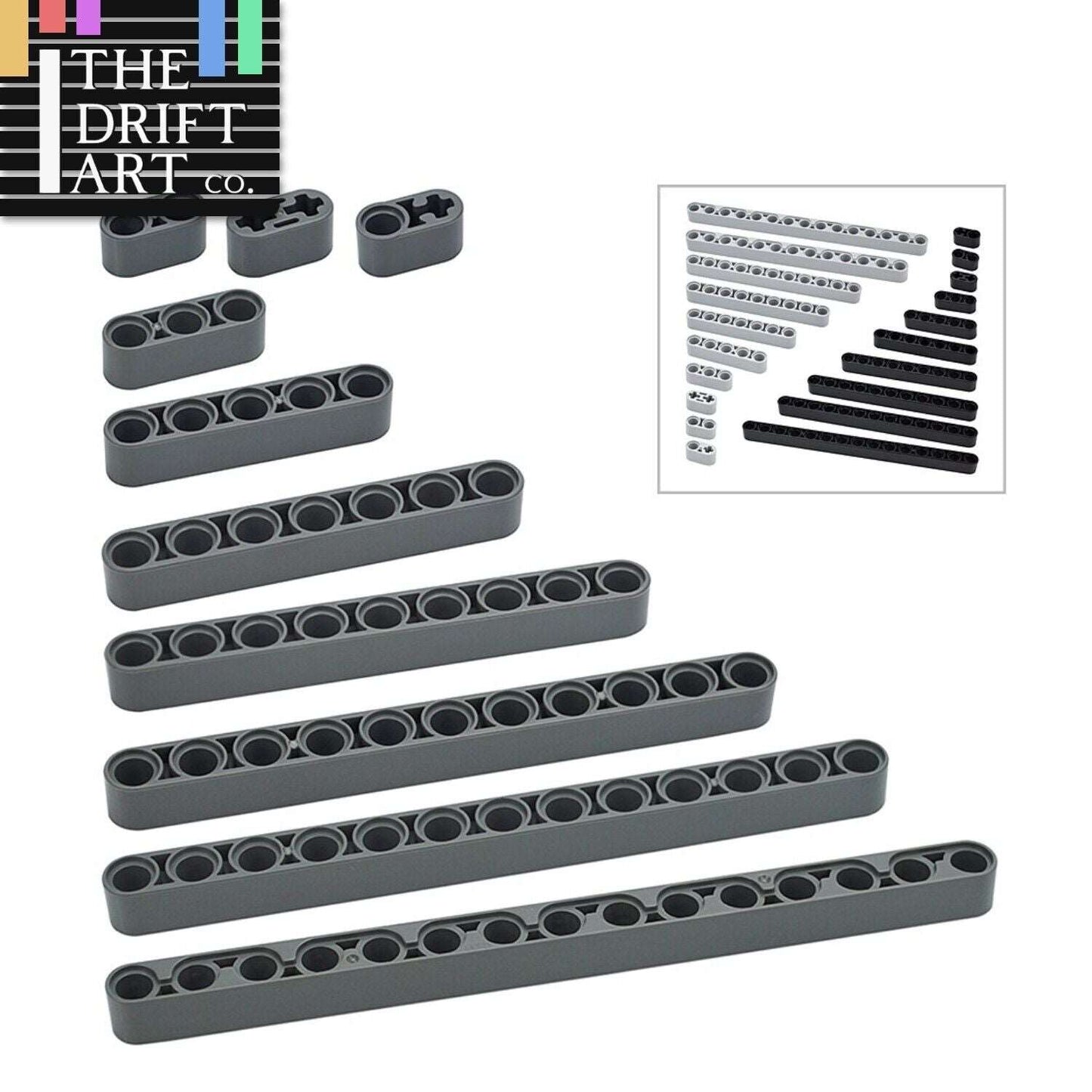 40pcs 1x2 1x5 1x7 1x9 Technic for Lego Kit Liftarm Beam Building Block Brick Set - - The Drift Art Co.