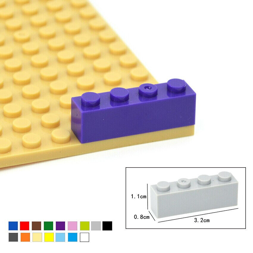 40pcs 1x4 Thick Brick 3010 Educational Building Block Bricks Toy DIY - 17 Colors - - The Drift Art Co.