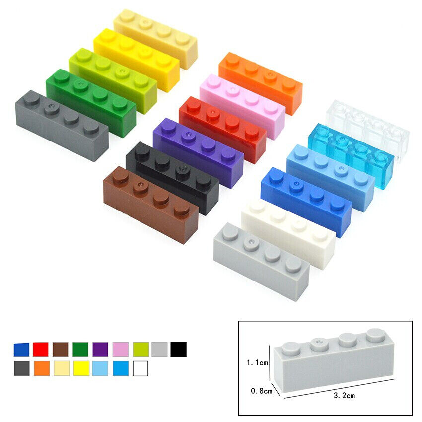 40pcs 1x4 Thick Brick 3010 Educational Building Block Bricks Toy DIY - 17 Colors - - The Drift Art Co.
