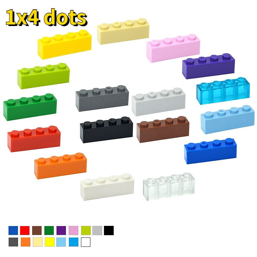 40pcs 1x4 Thick Brick 3010 Educational Building Block Bricks Toy DIY - 17 Colors - - The Drift Art Co.
