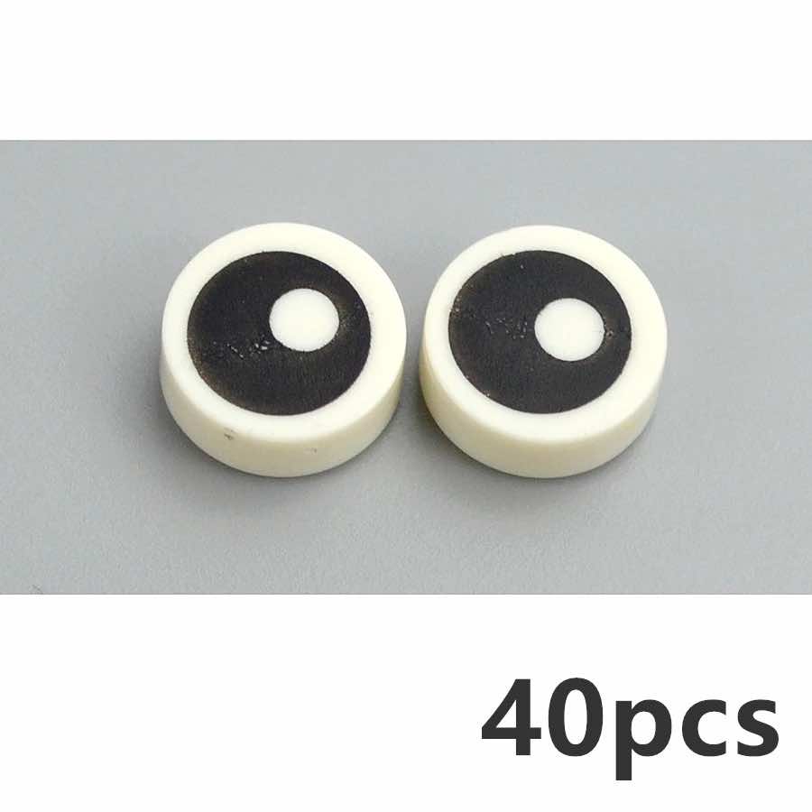 40pcs 98138 Part 1x1 Tile Round Eyelash Pupile For Lego Building Blocks Sets DIY - - The Drift Art Co.