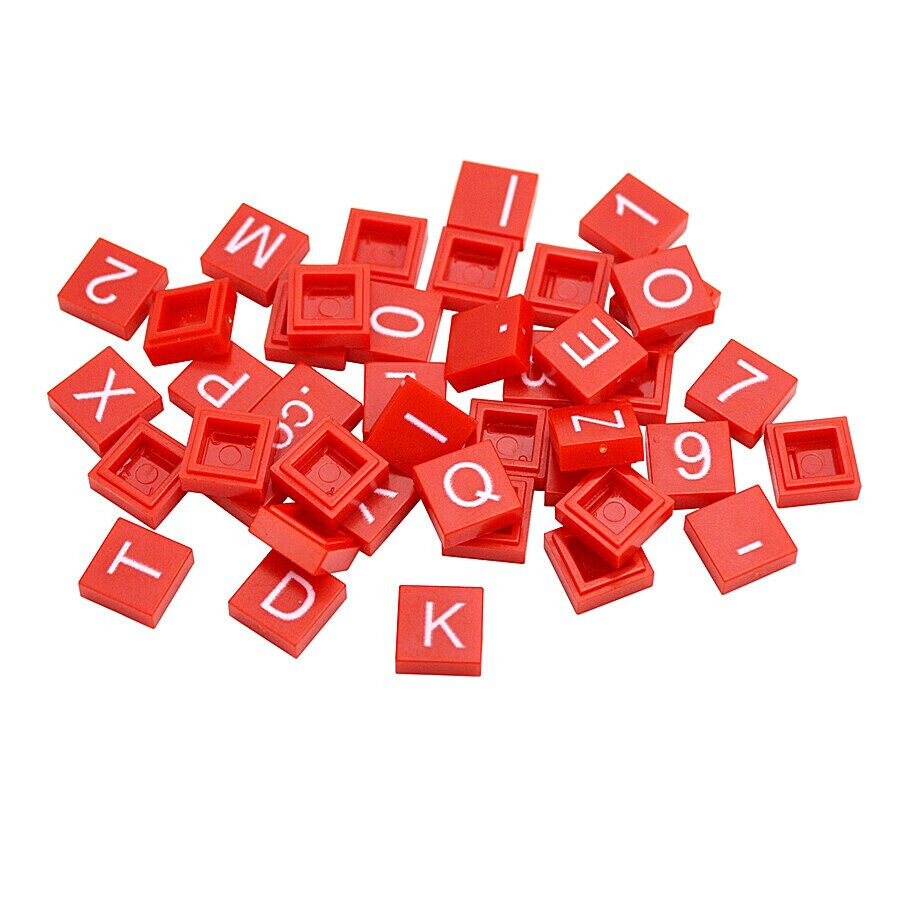 41pcs 3070 Tile 1x1 w Letter Number Print Alphabet Building Block Bricks Toy DIY - - The Drift Art Co.