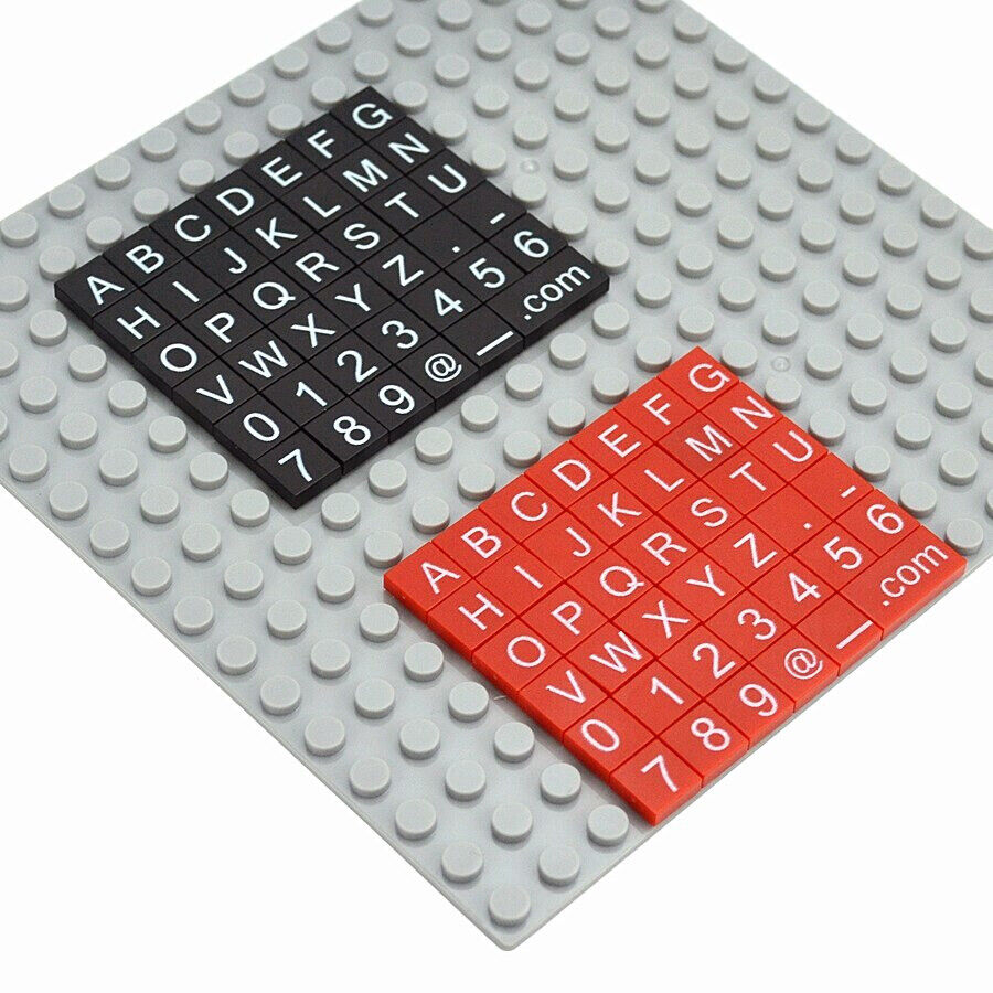 41pcs 3070 Tile 1x1 w Letter Number Print Alphabet Building Block Bricks Toy DIY - - The Drift Art Co.