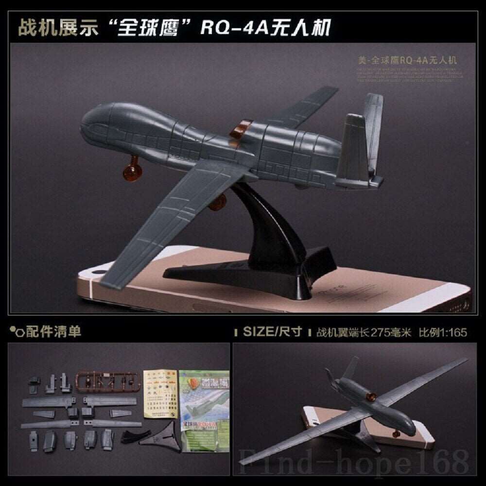 4D RQ-4A Global Hawk UAV Model Fighter Aircraft Plane Assembly Kit Model Art Toy - - The Drift Art Co.#variant_sku#
