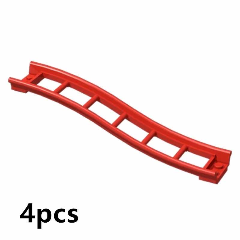 4pc Roller Coaster Rail Bow Slope w Shaft for Lego Kit Building Blocks Brick Set - - The Drift Art Co.