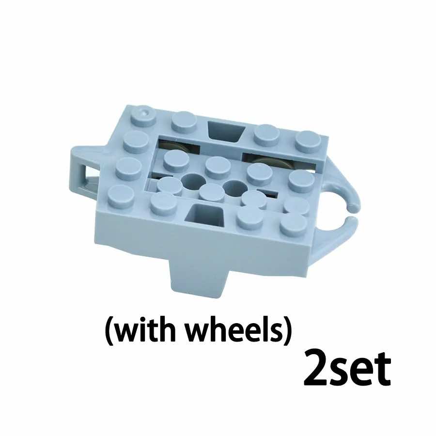 4pc Roller Coaster Rail Bow Slope w Shaft for Lego Kit Building Blocks Brick Set - - The Drift Art Co.