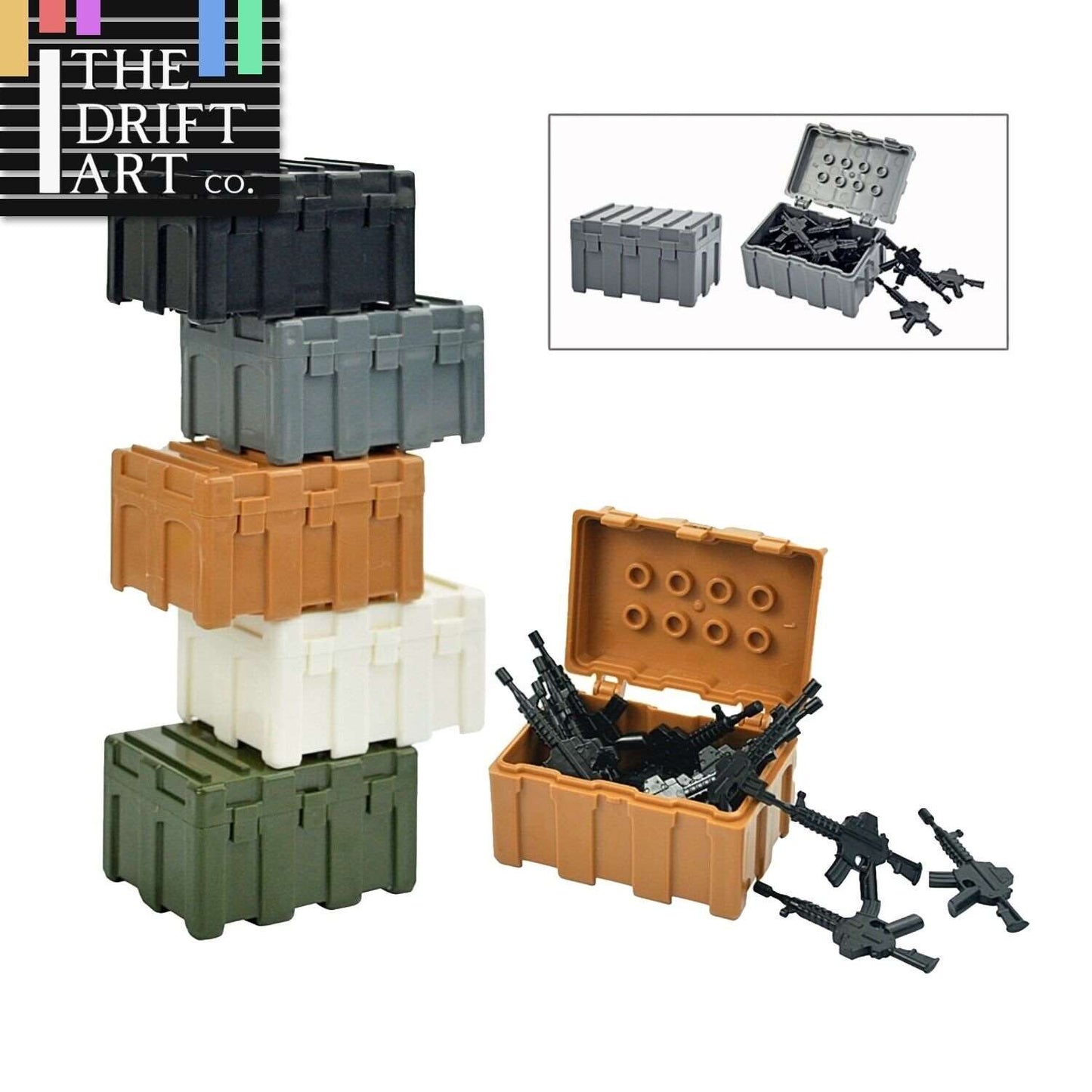 4pcs Military Weapons Case Guns Box SWAT Police Army MOC Building Blocks Toy DIY - - The Drift Art Co.