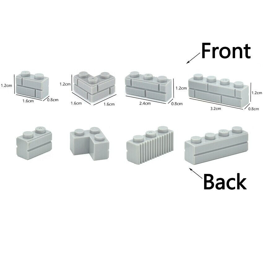 50pc MOC Part for Lego Kits 1x2 Dot SM323 Corner Wall bricks Building Blocks Set - Bricks & Blocks - - The Drift Art Co.