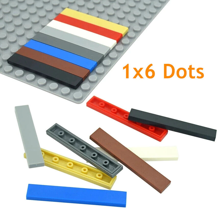 50pcs 1x6 6636 Smooth Flat Tile Building Blocks Bricks Toy DIY - Many colors - - The Drift Art Co.