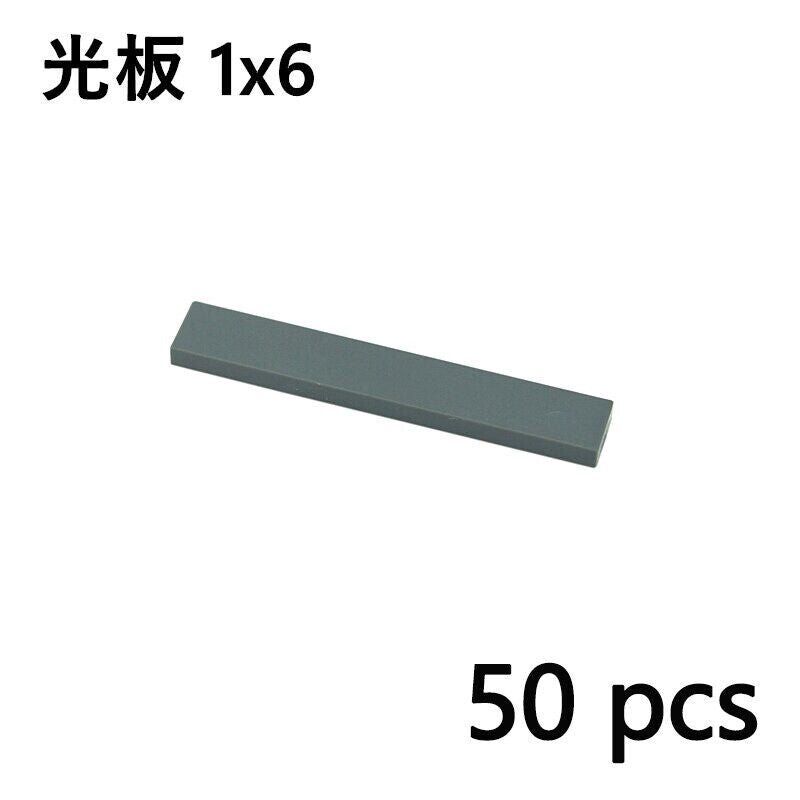 50pcs 1x6 6636 Smooth Flat Tile Building Blocks Bricks Toy DIY - Many colors - - The Drift Art Co.