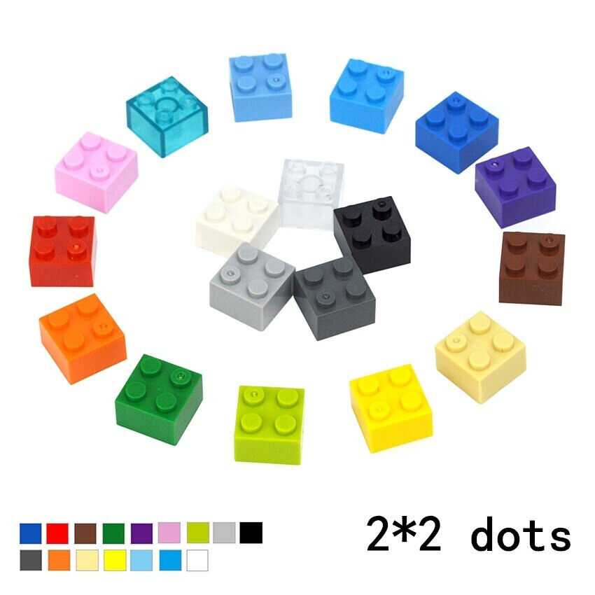 50pcs 2x2 Thick Brick 3003 Educational Building Block Bricks Toy DIY - 18 Colors - - The Drift Art Co.