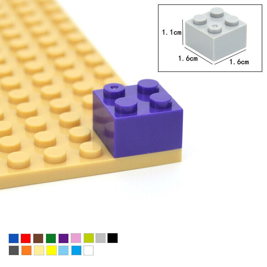 50pcs 2x2 Thick Brick 3003 Educational Building Block Bricks Toy DIY - 18 Colors - - The Drift Art Co.