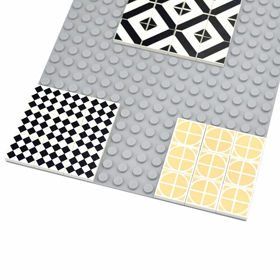 50pcs MOC House 2x2 Floor Ceramic Printed Tile Building Blocks Bricks Toy DIY - - The Drift Art Co.