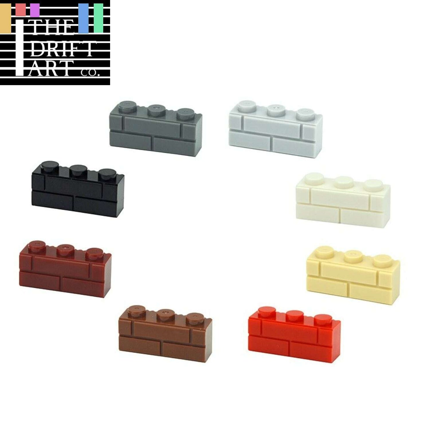 50pcs MOC Parts for Lego Kits 1x3 Dot SM323 Wall bricks Building Blocks Sets DIY - - The Drift Art Co.