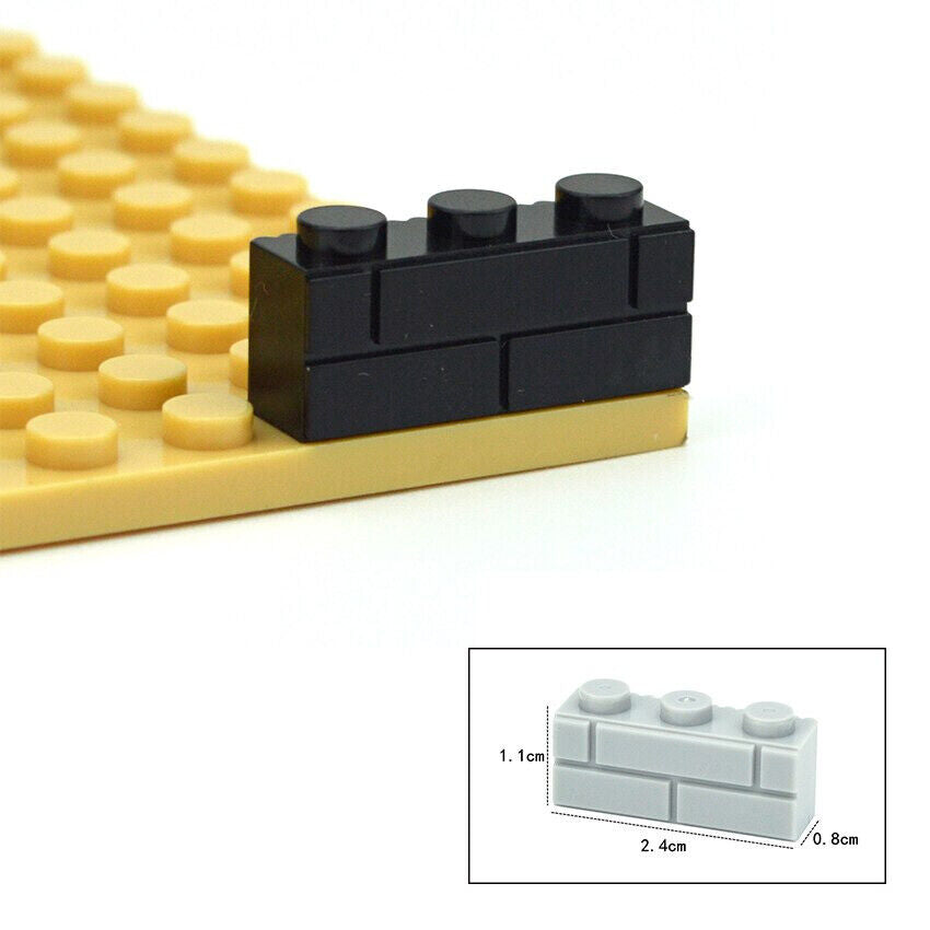 50pcs MOC Parts for Lego Kits 1x3 Dot SM323 Wall bricks Building Blocks Sets DIY - - The Drift Art Co.