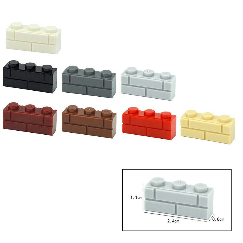 50pcs MOC Parts for Lego Kits 1x3 Dot SM323 Wall bricks Building Blocks Sets DIY - - The Drift Art Co.