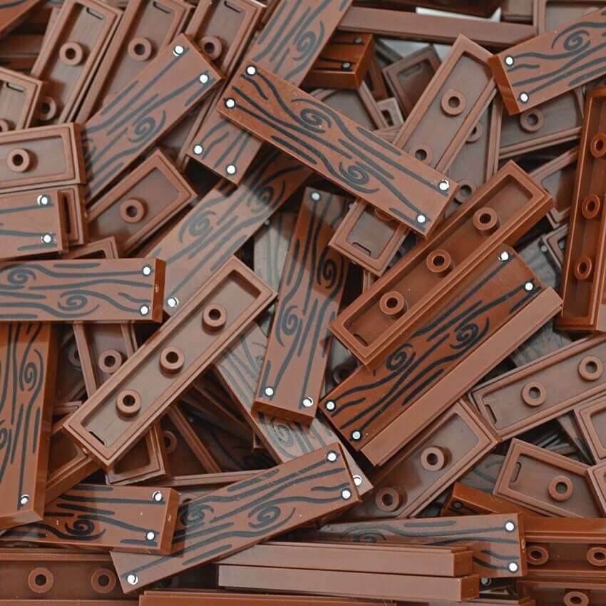 50pcs Smooth Wood Board Flat 1x4 City House Building Blocks Bricks - Var Colors - - The Drift Art Co.