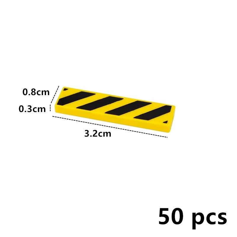 50pcs Smooth Wood Board Flat 1x4 City House Building Blocks Bricks - Var Colors - - The Drift Art Co.