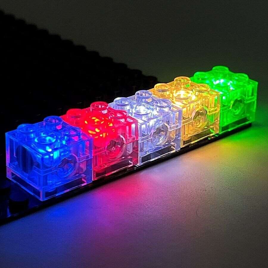 5pcs 2x2 dot LED Light Flash Color For LEGO Building Blocks Brick Toy - SQUARE - - The Drift Art Co.