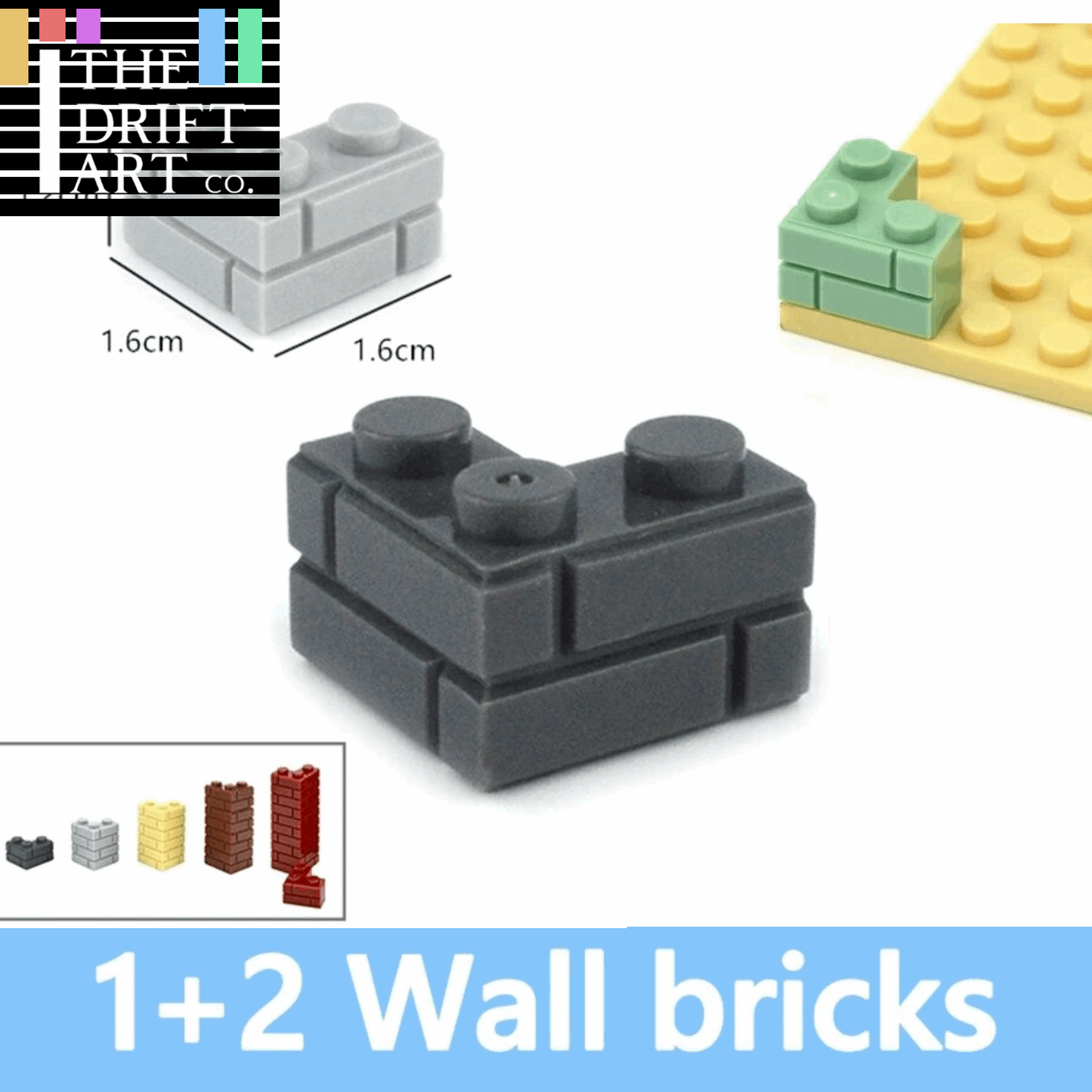 90pc 1x2 Dots SM3232 MOC Part for Lego Kit Corner Wall brick Building Blocks Set - - The Drift Art Co.